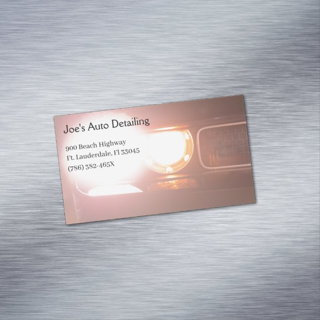 Cartão De Visitas Magnético Musculatura americana 2013 luz de cabeça Automotiv (Posição Original)