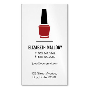 Cartão De Visitas Magnético Nail polonês  Minimalista