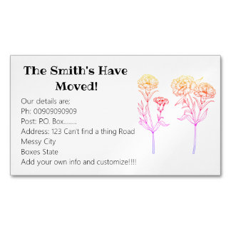 Cartão De Visitas Magnético Novos Detalhes do Carnação