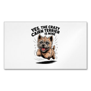 Cartão De Visitas Magnético O Cairn Terrier Louco é Meu