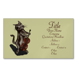 Cartão De Visitas Magnético O gato e o violino