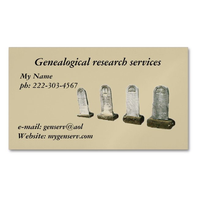 Cartão De Visitas Magnético Ônibus. Cartão (mag) - Headstones (Frente)