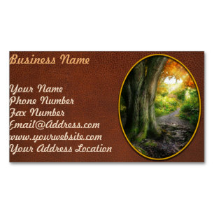 Cartão De Visitas Magnético Outono - O caminho para a casa dos granigos