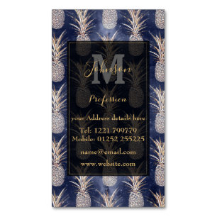 Cartão De Visitas Magnético Padrão da nebulosa de ananás do Ouro moderno