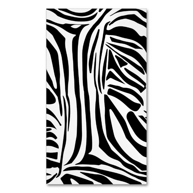 Cartão De Visitas Magnético Padrão de zebra (Frente Vertical)