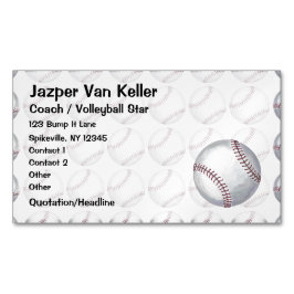 Cartão De Visitas Magnético Padrões de Baseball em Todas as Partes