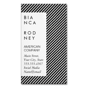 Cartão De Visitas Magnético Padrões e faixas do espiral