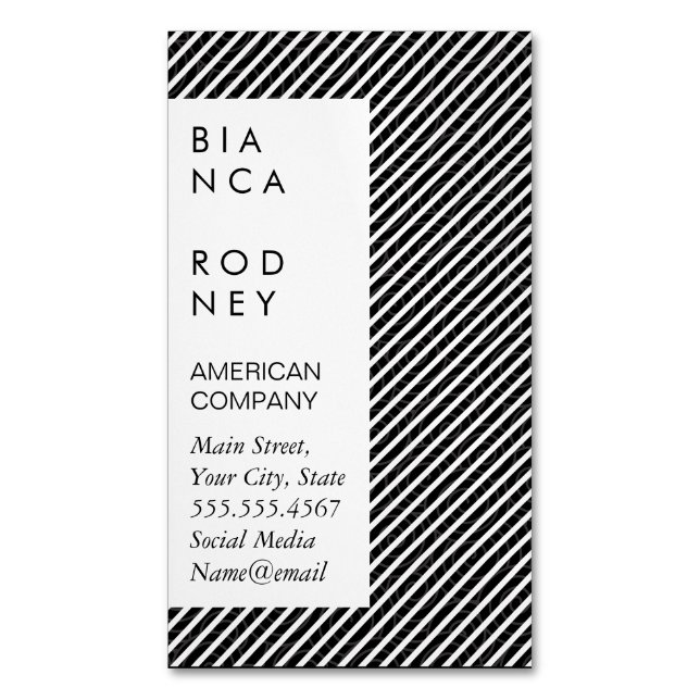 Cartão De Visitas Magnético Padrões e faixas do espiral (Frente Vertical)