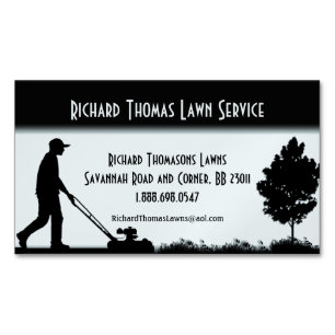 Cartão De Visitas Magnético Paisagem do Serviço Lâmpada Azul