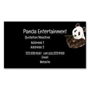 Cartão De Visitas Magnético Panda Cóta Personalizada, Urso Asiático, Animal