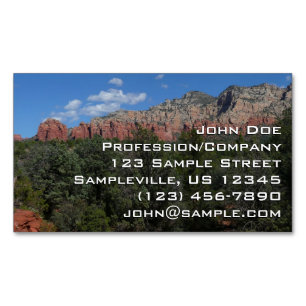 Cartão De Visitas Magnético Panorama das Rochas Vermelhas na Arizona de Sedona