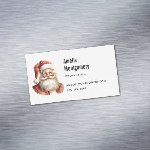 Cartão De Visitas Magnético Papai Noel Natal Retrô