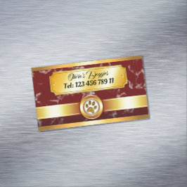 Cartão De Visitas Magnético Pata de Lúxo Imprime Cachorro Walker Pet Sitter