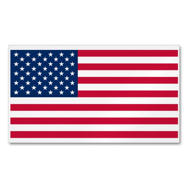 Cartão De Visitas Magnético Patriotic American Flag Magnet Gift (Frente)