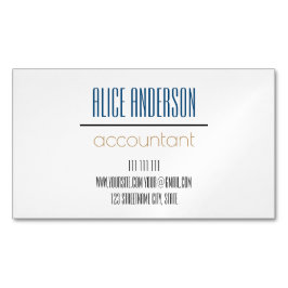 Cartão De Visitas Magnético Pequeno negócio geométrico e simples de contadores