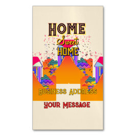 Cartão De Visitas Magnético Personalizar o Home Sweet Home Imóveis