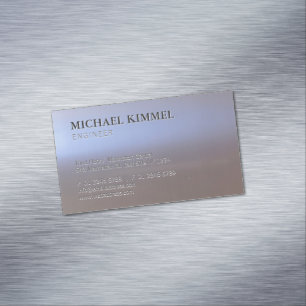 Cartão De Visitas Magnético Personalizável de aparência de metal com escovas