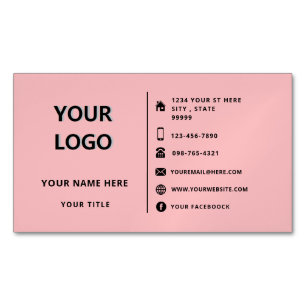 Cartão De Visitas Magnético Personalize o seu Design Magnet com logotipo