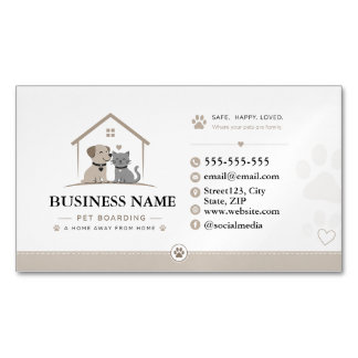 Cartão De Visitas Magnético Pet Personalizado | Hospedagem de Cães e Gatos