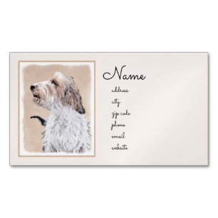 Cartão De Visitas Magnético Petit Basset Griffon Vendéen Painting - Arte Cani