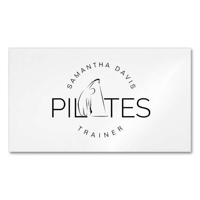 Cartão De Visitas Magnético Pilates Instrutor Pilates Cartão de visita (Frente)