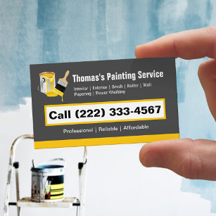 Cartão De Visitas Magnético Pincel de Pintura do Serviço de Pintura Profission