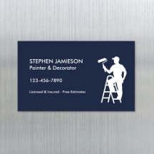 Pintor & Decorador Serviços de Pintura Azul Branco