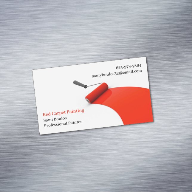 Cartão De Visitas Magnético Pintura (Posição Original)