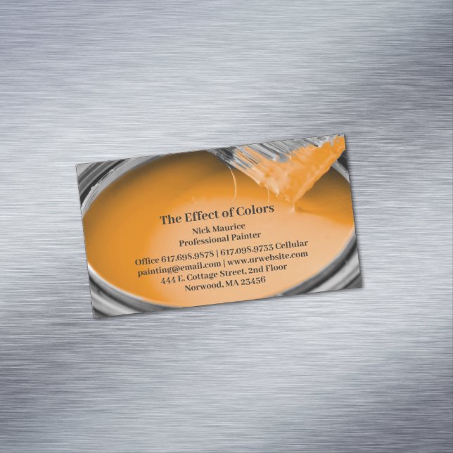 Cartão De Visitas Magnético Pintura (Posição Original)