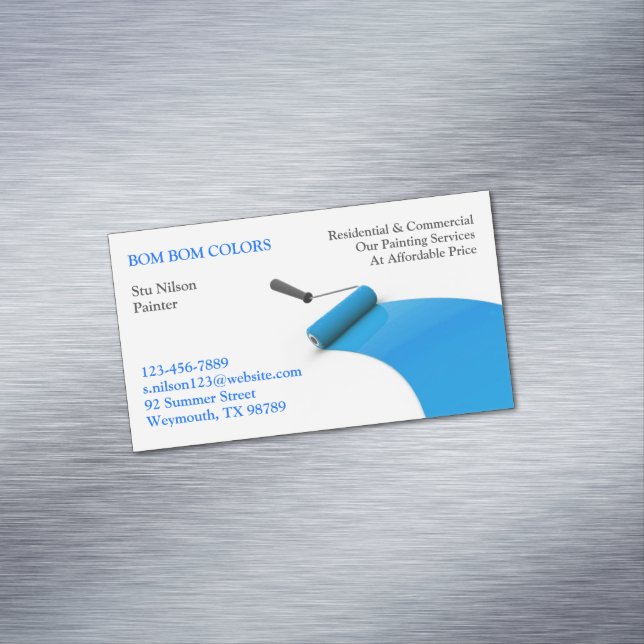 Cartão De Visitas Magnético Pintura (Posição Original)