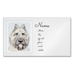 Cartão De Visitas Magnético Pintura Bouvier des Flandres - Arte Cachorra Origi