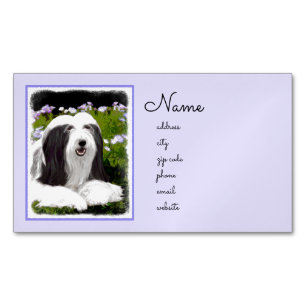 Cartão De Visitas Magnético Pintura Collie com Manteiga - Arte Cachorra Origin
