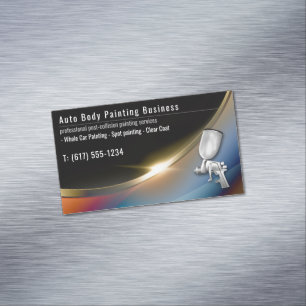 Cartão De Visitas Magnético Pintura de Corpo Automático Profissional modern