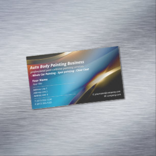 Cartão De Visitas Magnético Pintura de corpo automático   Profissional moderno