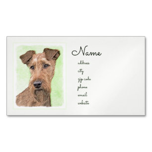Cartão De Visitas Magnético Pintura de Terrier irlandesa - Arte de Cão Origin