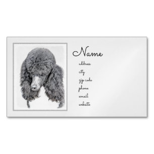 Cartão De Visitas Magnético Pintura Preta Padrão - Arte Canina