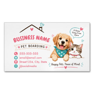 Cartão De Visitas Magnético Placa de Alojamento de Animais de Estimação Person
