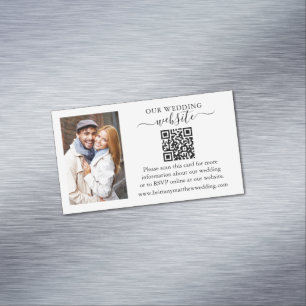 Cartão De Visitas Magnético Placas de Imagem QR Foto 25 do Site de Casamento