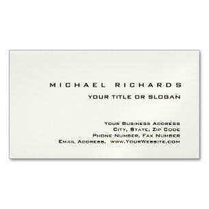 Cartão De Visitas Magnético Planilha Unificada Elegante Moderna