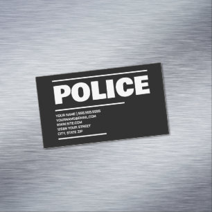 Cartão De Visitas Magnético Polícia