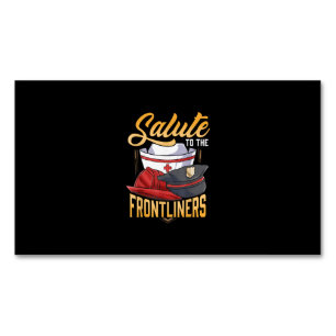 Cartão De Visitas Magnético Polícia Engraçado Bombeiro Frontliner Enfermeiro