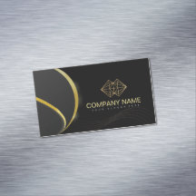 Preto Elegante clássico profissional Dourado