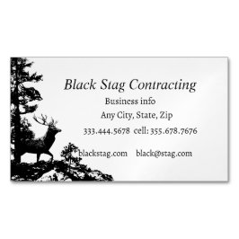 Cartão De Visitas Magnético Preto Stag Handyman Contratante