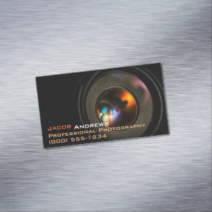 Cartão De Visitas Magnético Pro fotografia (objectiva)