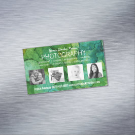 Cartão De Visitas Magnético Pro fotógrafo com as 4 fotos feitas sob encomenda