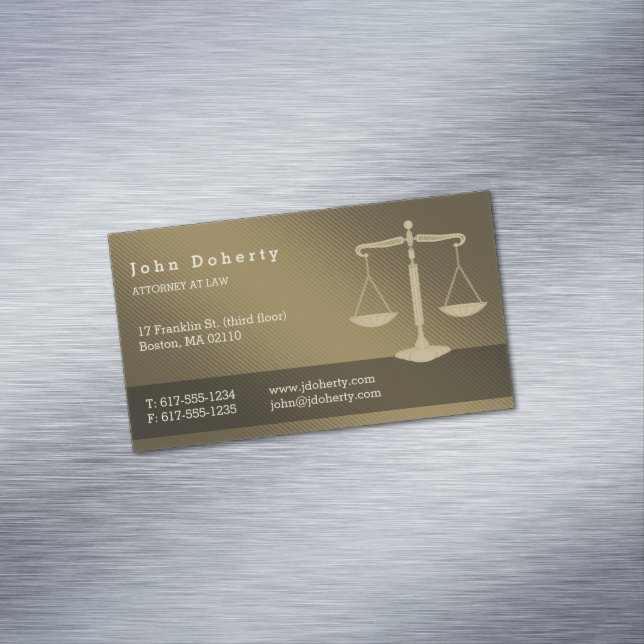 Cartão De Visitas Magnético Procurador-Geral | Advogado profissional (Posição Original)