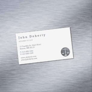 Cartão De Visitas Magnético Procurador-Geral   Escalas da Justiça