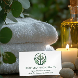 Cartão De Visitas Magnético Produtos de Beleza de Plantas Verdes para Cuidados