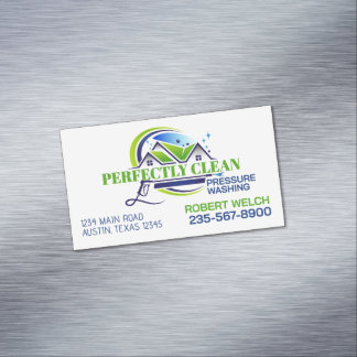 Cartão De Visitas Magnético Professional Pressure Cleaning Service