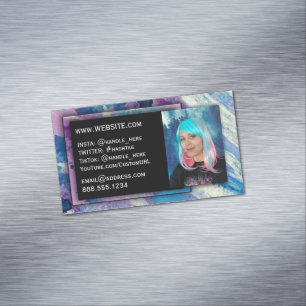 Cartão De Visitas Magnético Professora Tutor Dog Walker Nanny Social Media Art